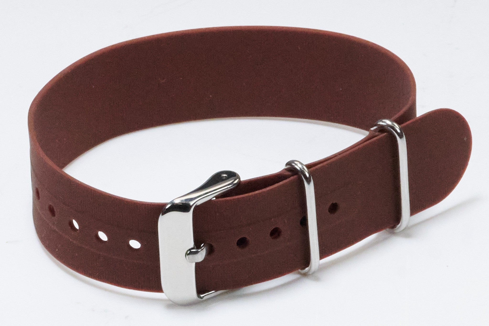 Military One Piece Silicone Rubber Watch Strap Band Stretchy Comfortable Divers