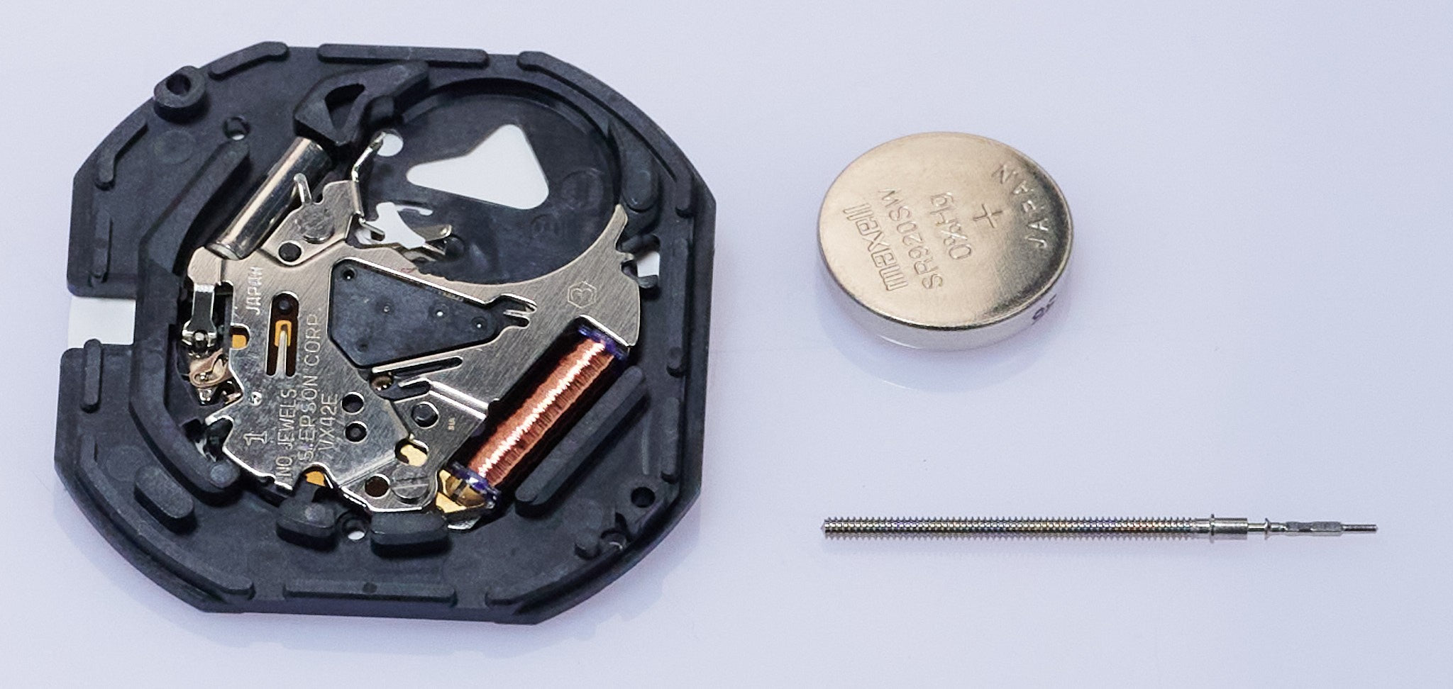 Replacement VX42 Watch Movement Seiko Quartz Date Ring 3 O'Clock Battery & Stem