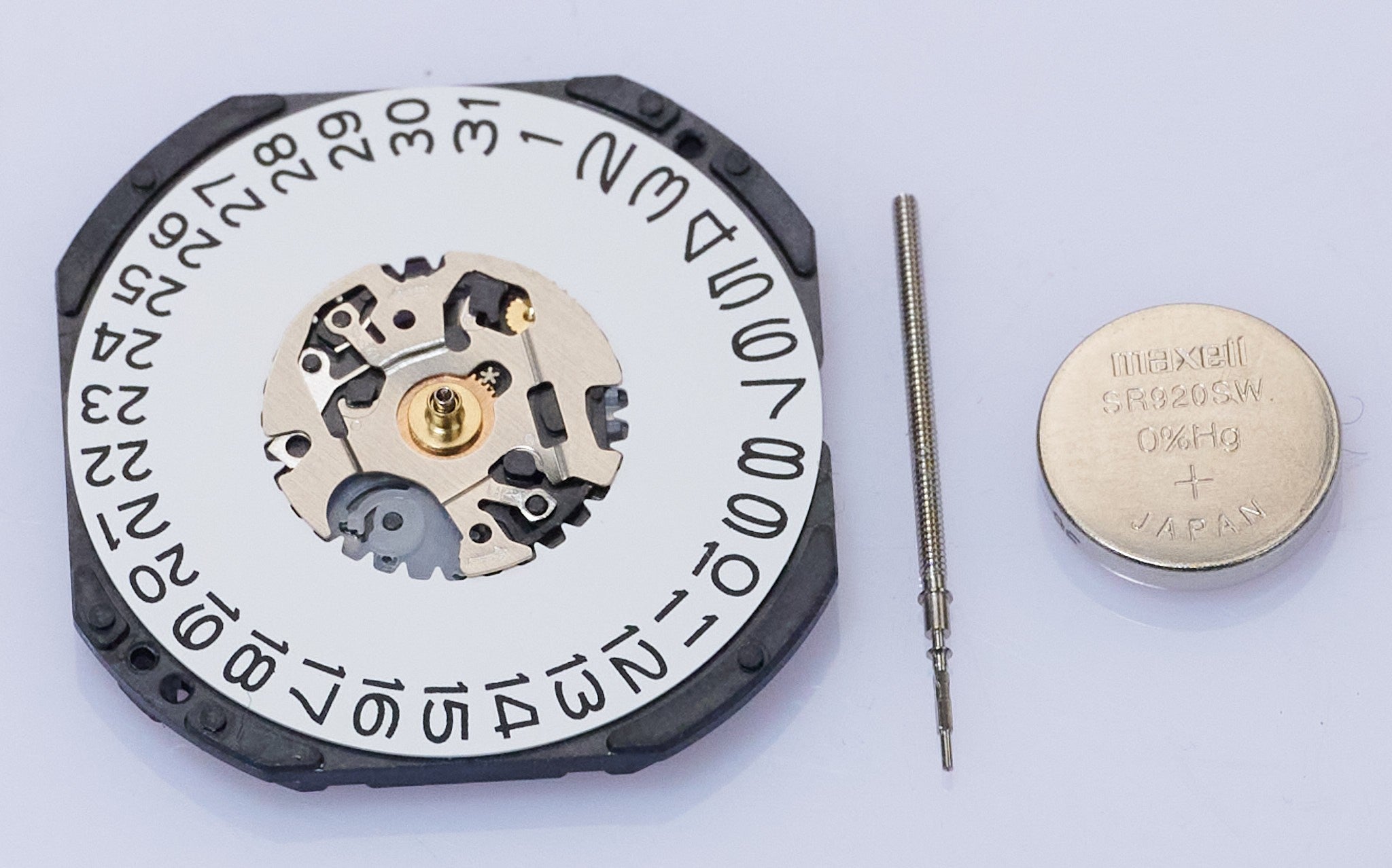 Replacement VX42 Watch Movement Seiko Quartz Date Ring 3 O'Clock Battery & Stem