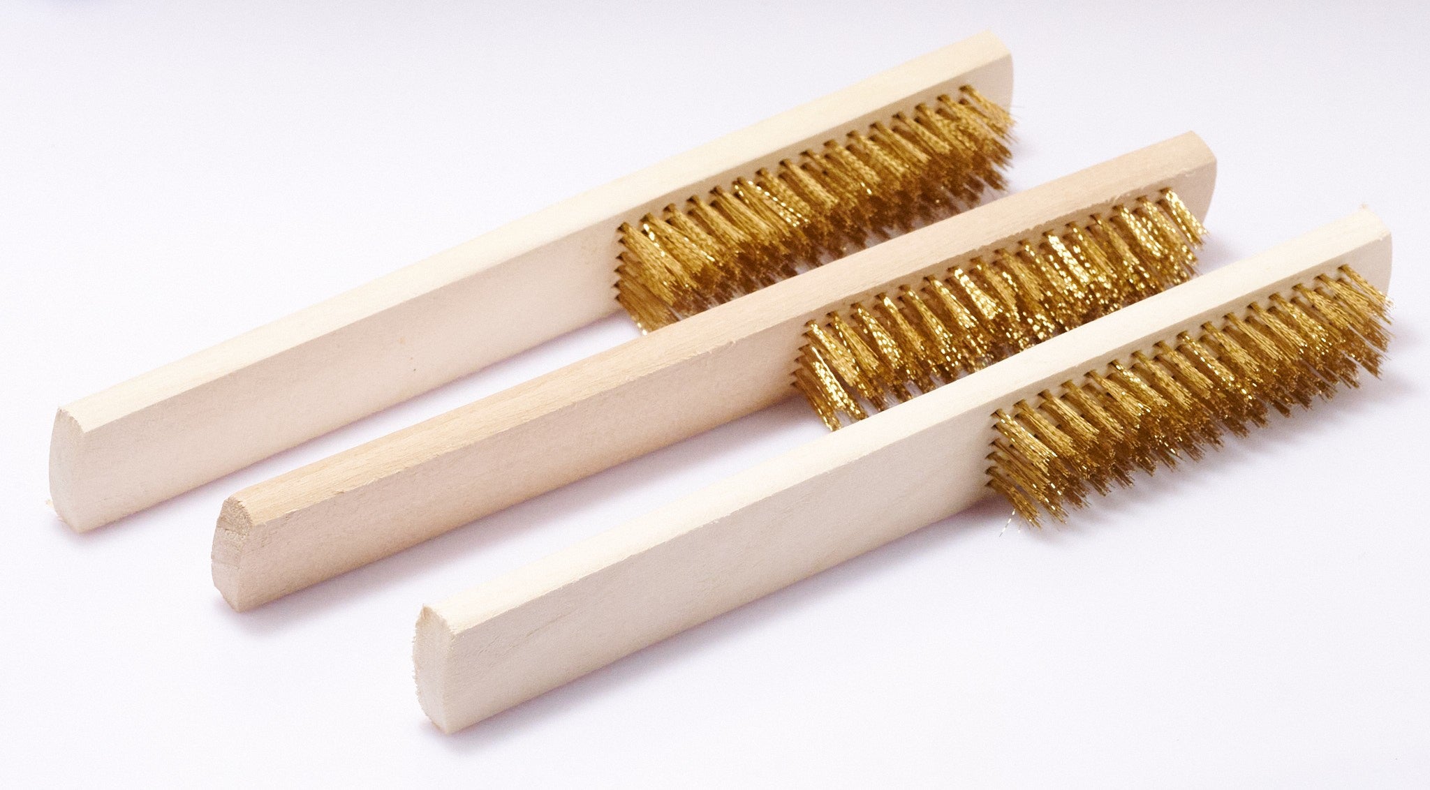 3x Brass Bench Cleaning Brush Jewellers & Watchmakers Clean Work Area