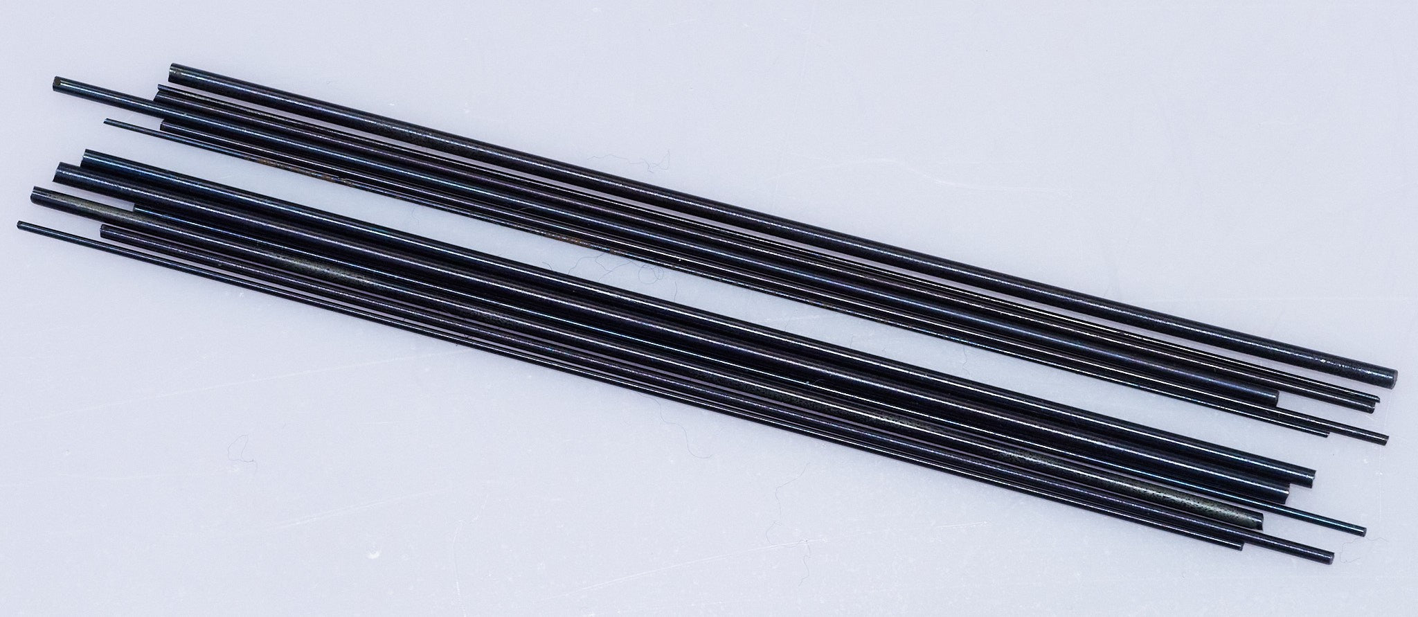 11 Assorted Tempered Blue Steel Wire Pivots Clock Repair Pivot Pinions Staffs