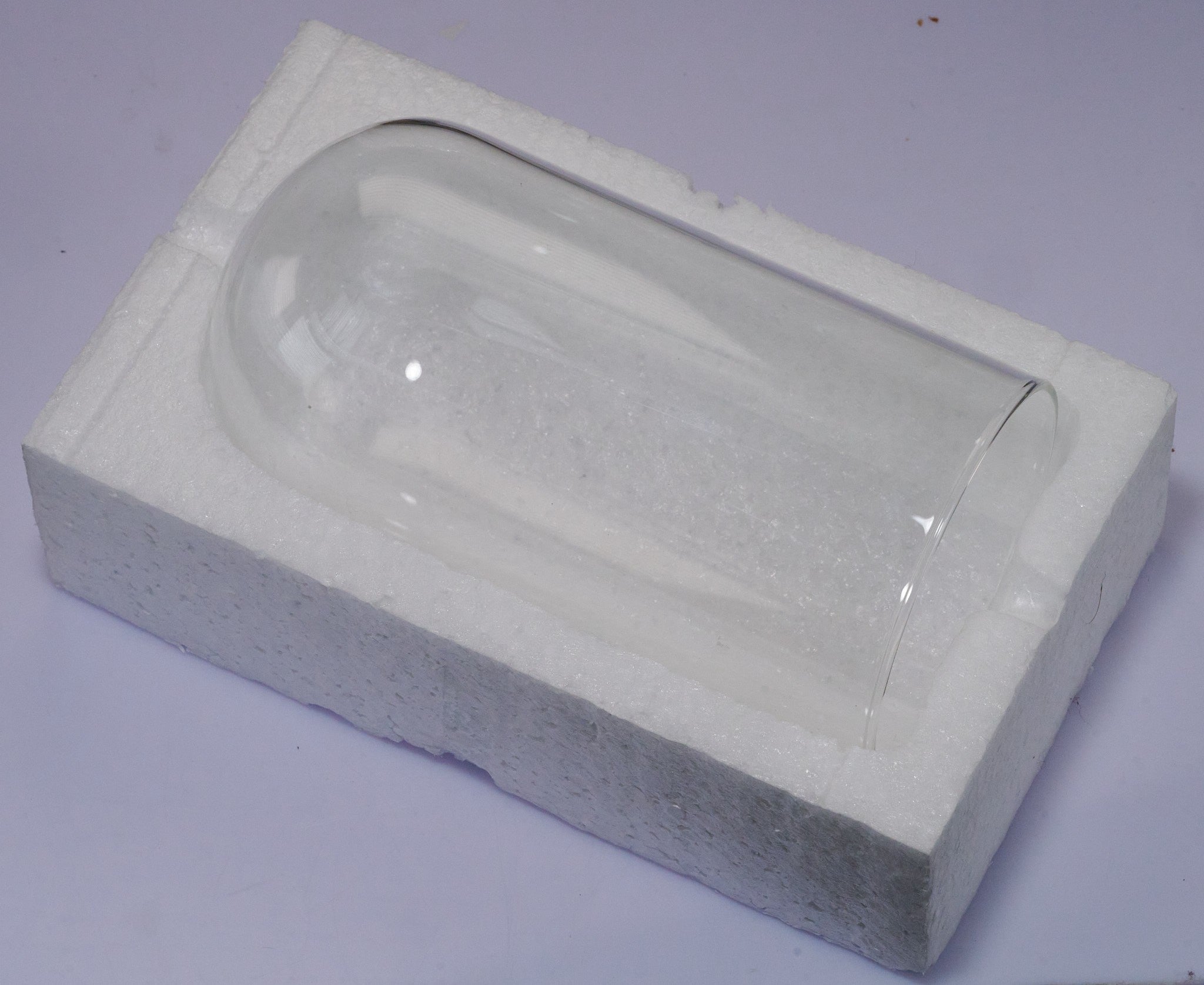 LARGE GLASS Dome Cover Clock Mineral 400 Day Anniversary Replacement Domed New