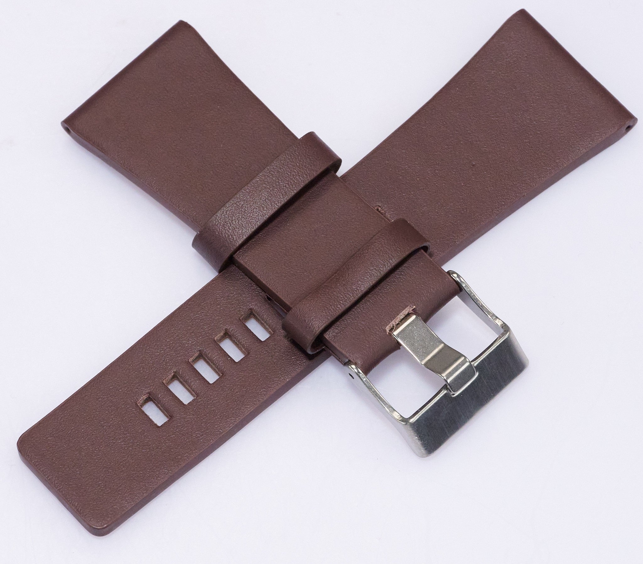 30mm Extra Wide Mens Strap Band For Diesel Calf Leather 4mm Matt Thick Padded