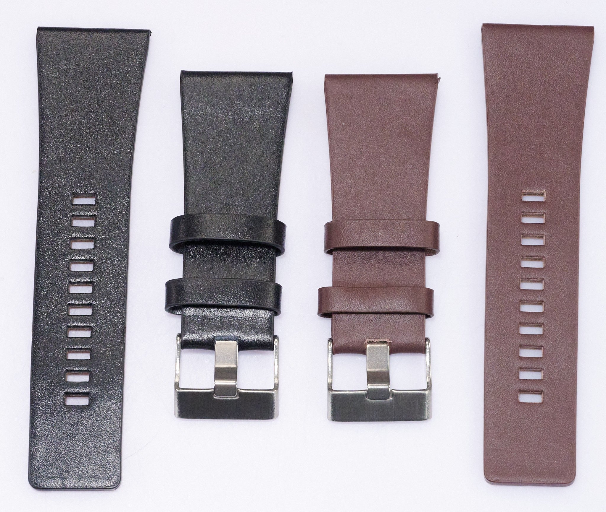 30mm Extra Wide Mens Strap Band For Diesel Calf Leather 4mm Matt Thick Padded