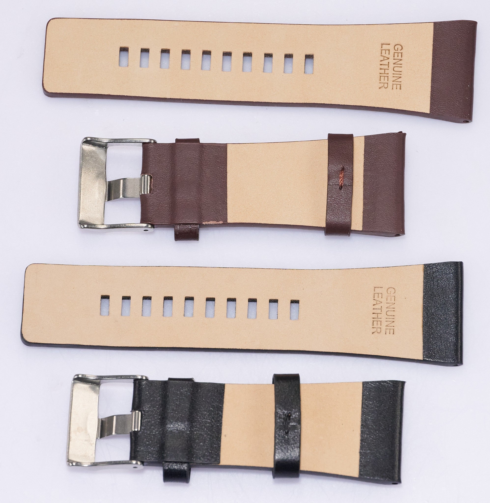 30mm Extra Wide Mens Strap Band For Diesel Calf Leather 4mm Matt Thick Padded