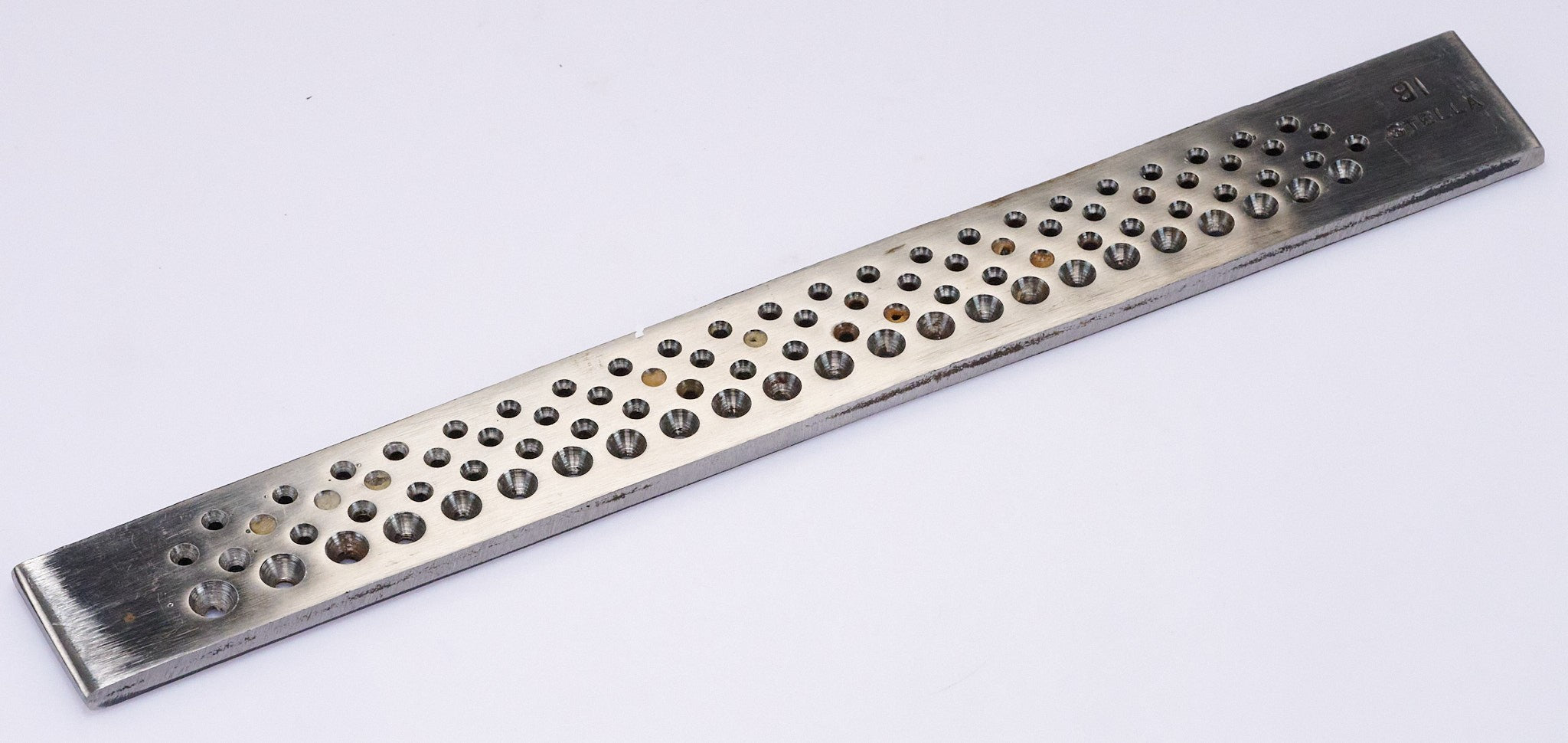 Jewelers Drawplate 91 Round Holes Draw Plate Jewellery Making Crafts Wire 10.5"
