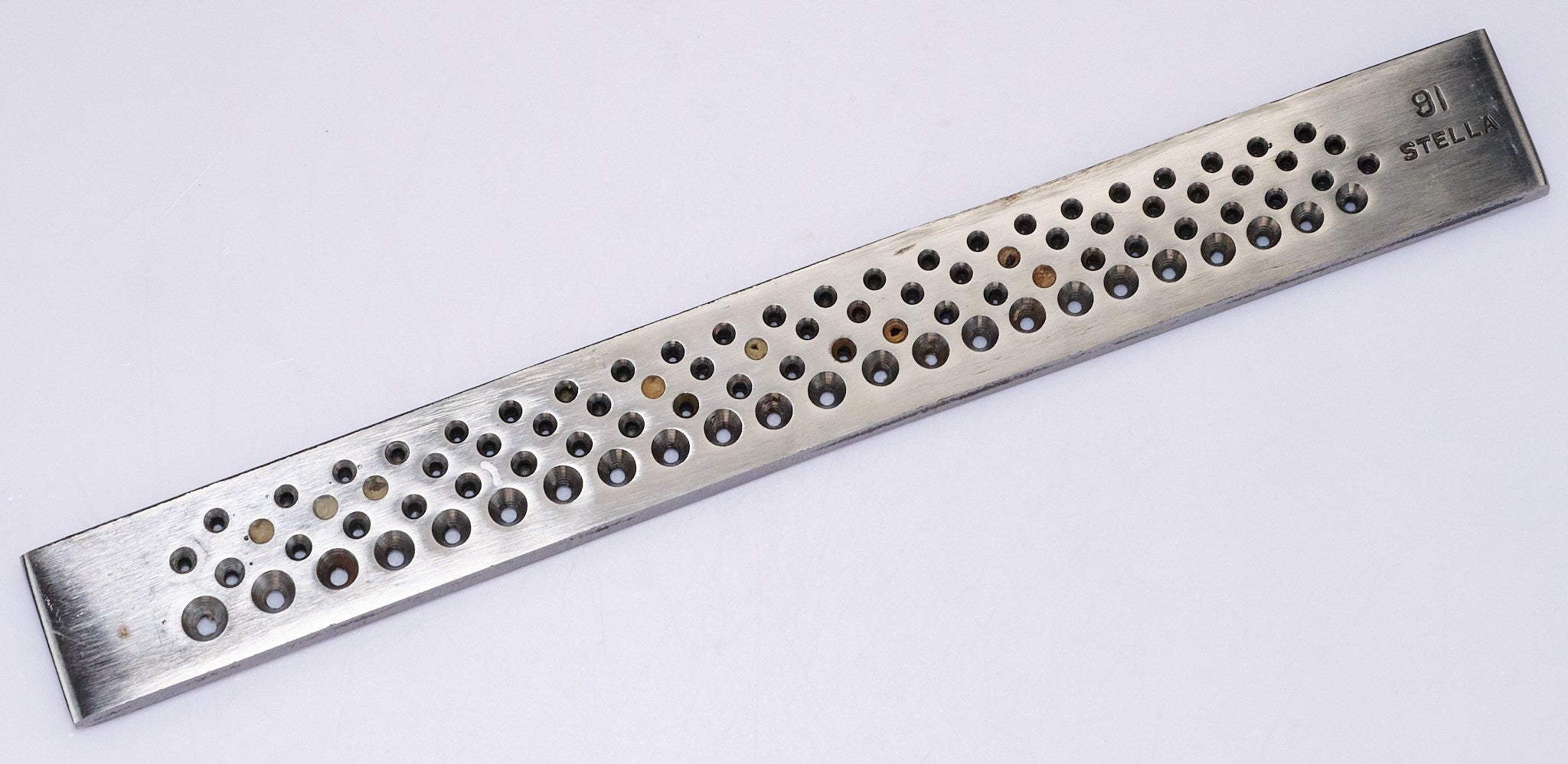 Jewelers Drawplate 91 Round Holes Draw Plate Jewellery Making Crafts Wire 10.5"