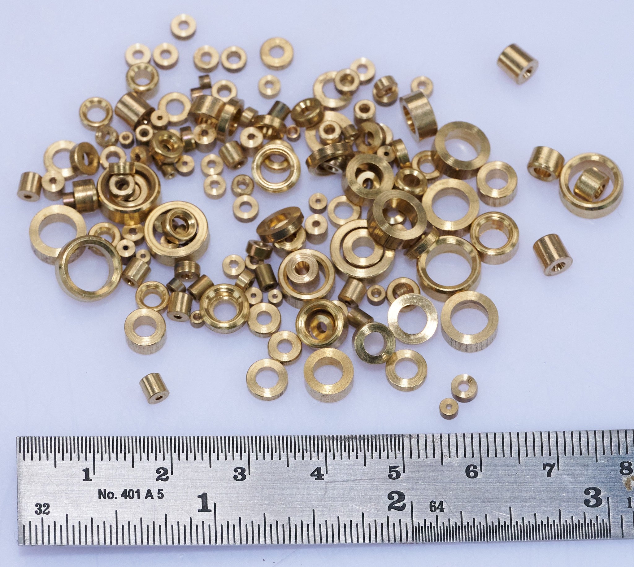 Clock Bushes Brass x100 Assorted Pivot Bush Mixed Sizes Movement Spare Parts New