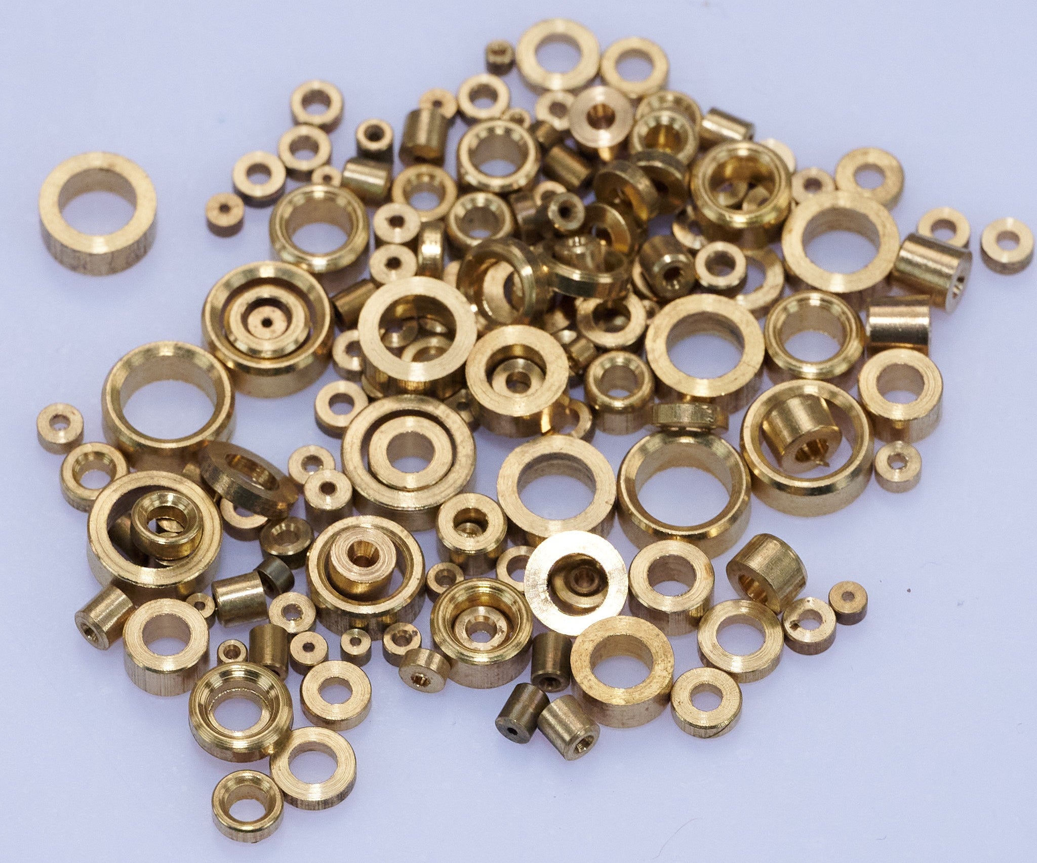 Clock Bushes Brass x100 Assorted Pivot Bush Mixed Sizes Movement Spare Parts New