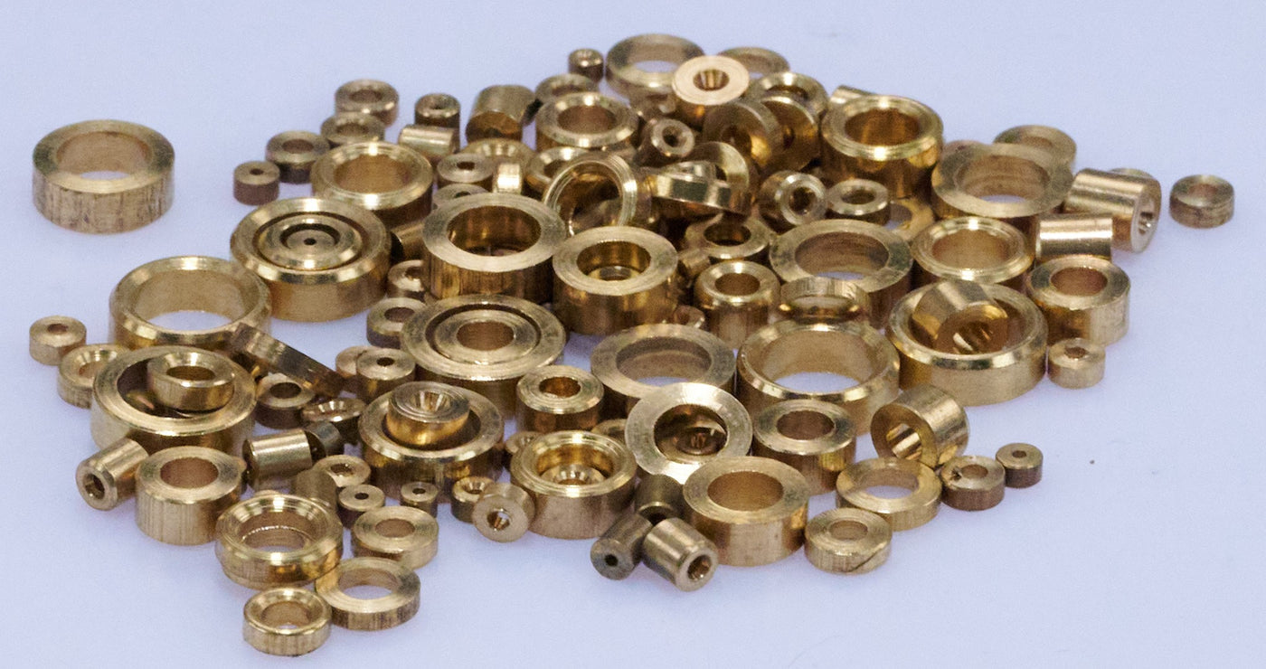 Clock Bushes Brass x100 Assorted Pivot Bush Mixed Sizes Movement Spare ...