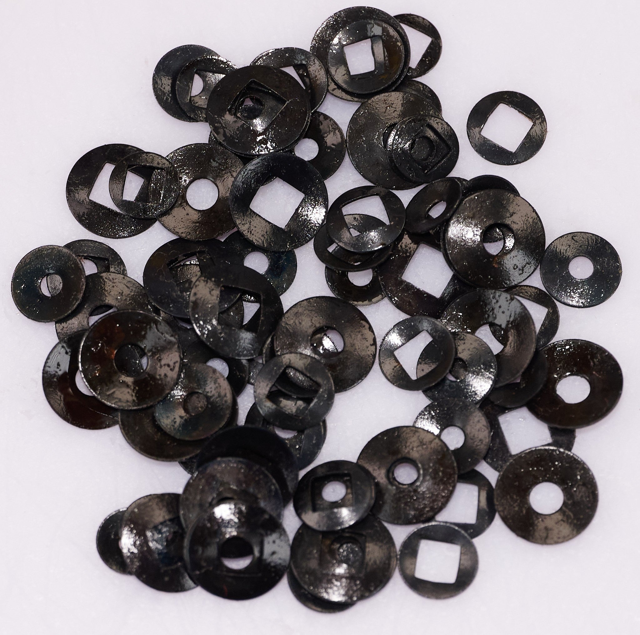 100 Domed Clock Washers Round & Square Hole Clockmakers Movements Parts Repairs