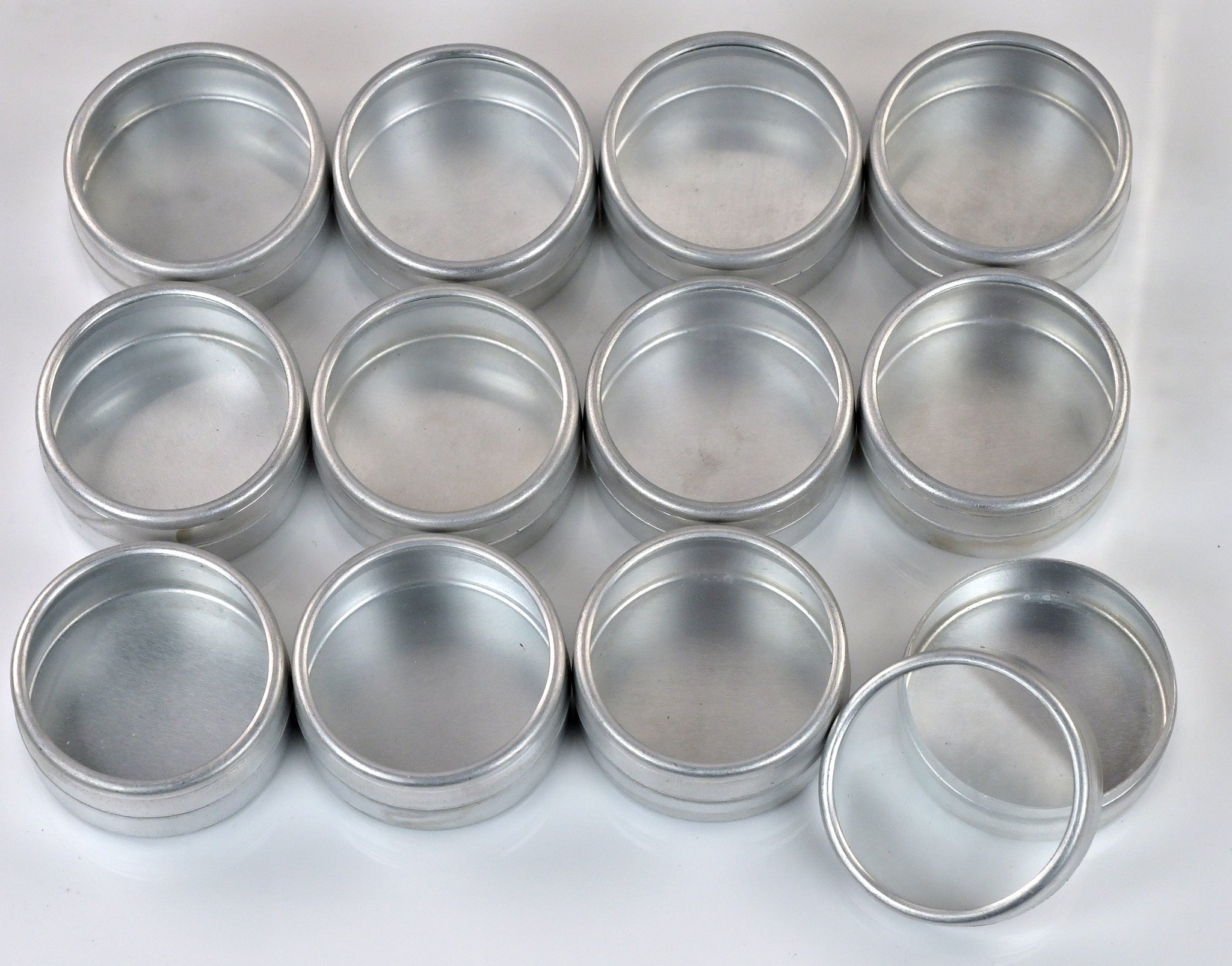 12x Small Containers Watch Repairs Jewellery Parts spares Box Spares Aluminium