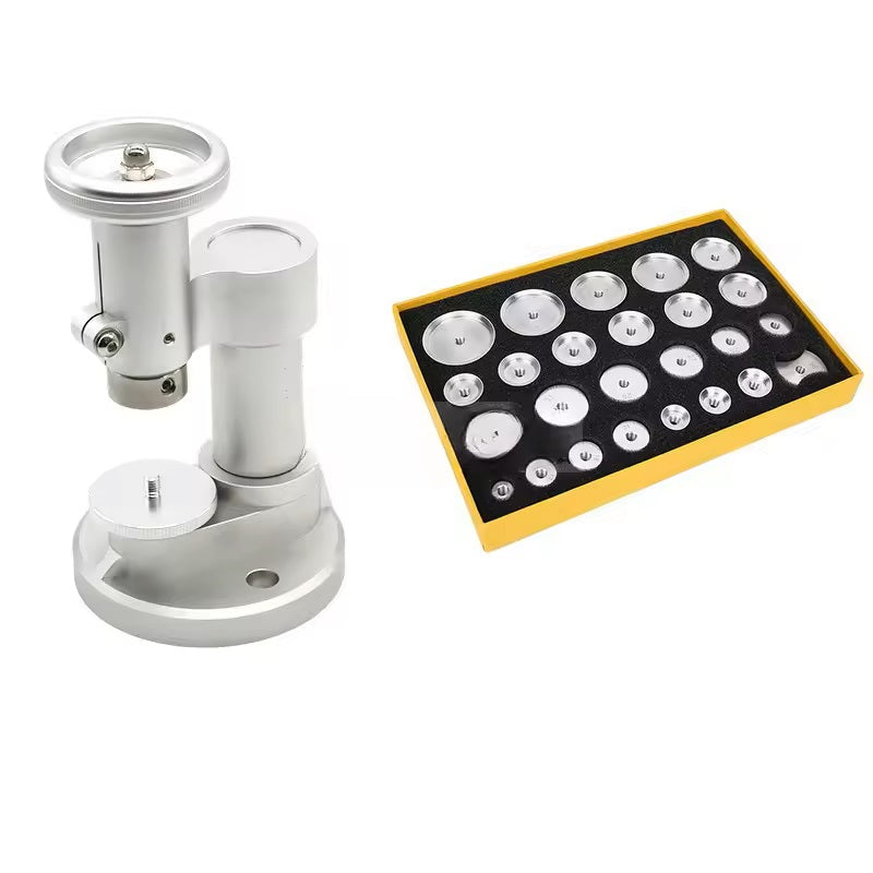 PROFESSIONAL Watch Glass Crystal Fitting Machine & Case Back Press +31 Dies Set