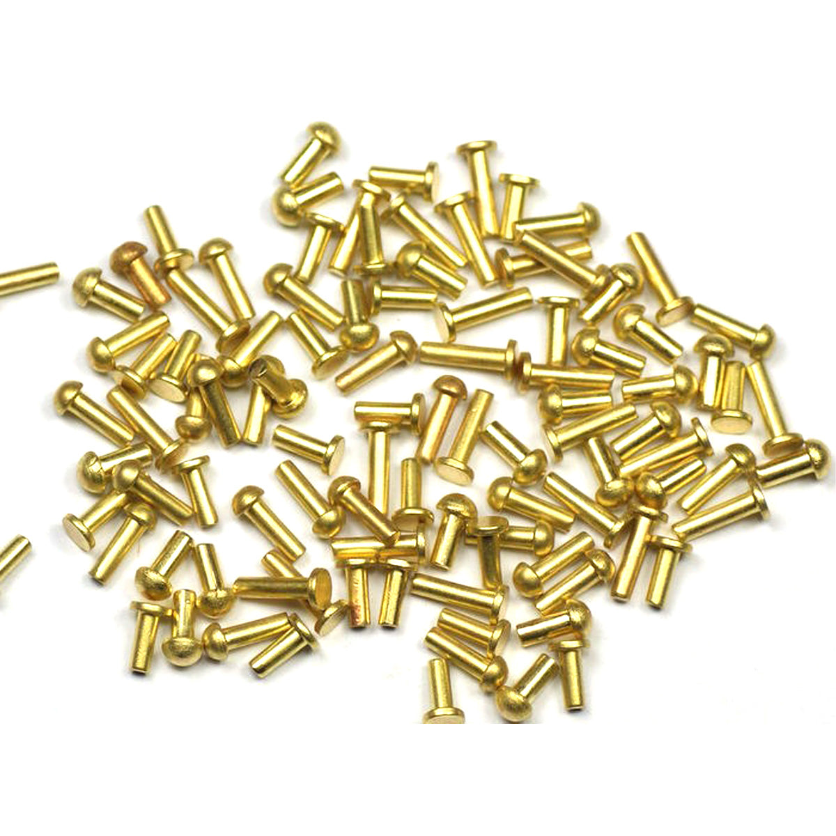 100x Brass rivets for wall clocks & more 7mm - 12mm clockmakers repairs/spares