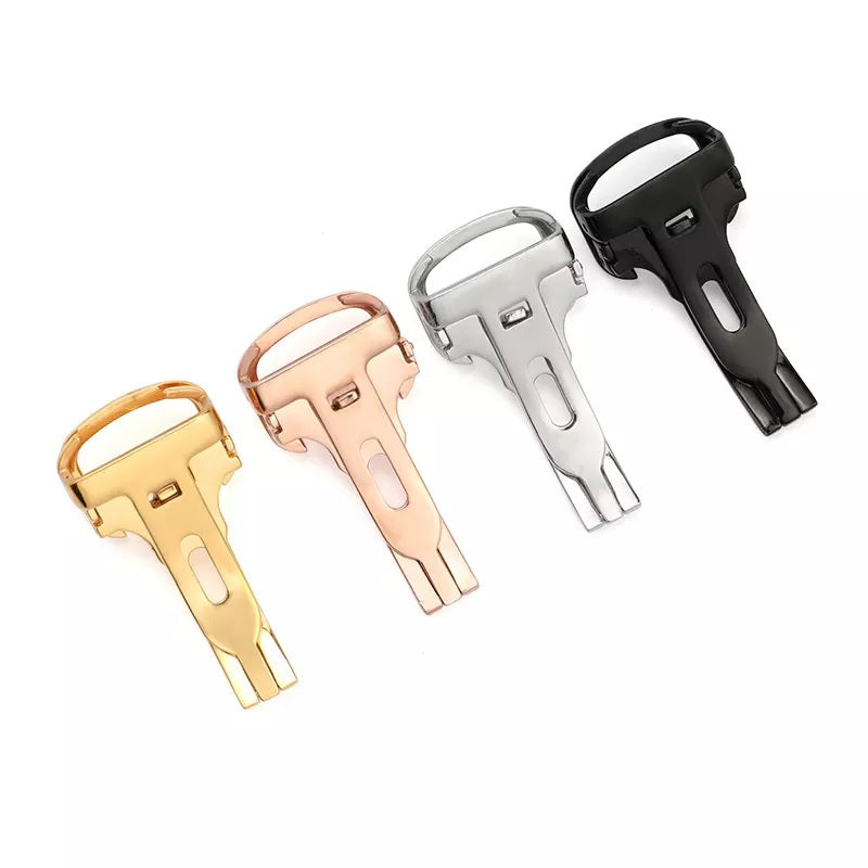 Watch Buckle Deployment Clasp Strap For Cartier 16mm- 20mm Steel Gold Black Rose