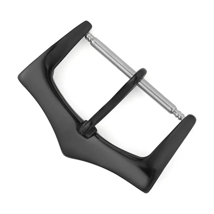 Polished Steel Watch Strap Buckle Clasp Band Replacement 12mm - 22mm Gold Black