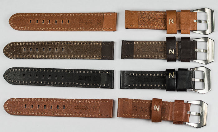 QUALITY THICK Genuine leather watch strap , brown black tan 18mm 20mm 22mm 24mm