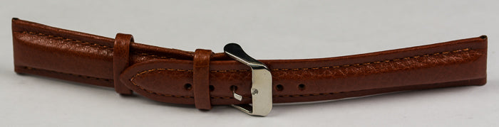 Bison genuine leather padded watch strap formal nubuck 18mm 20mm black brown tan