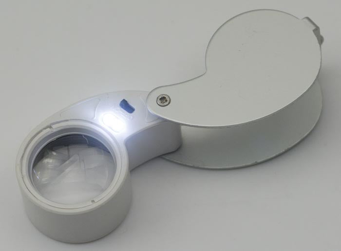 40x DOUBLE LED loupe magnifier magnifying glass parts jewelers light eye lens