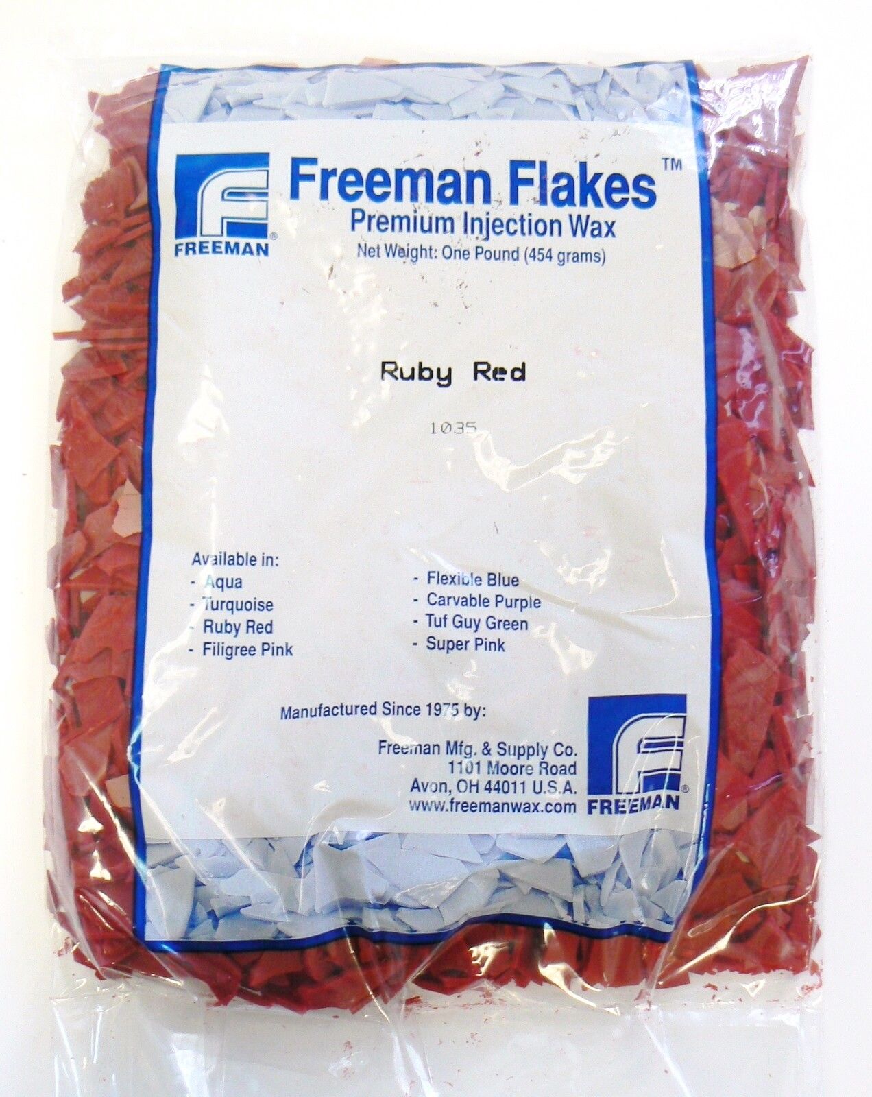 Freeman Jewelry Injection Wax Ruby Red Flakes Lost Waxes Casting Jewellers Craft