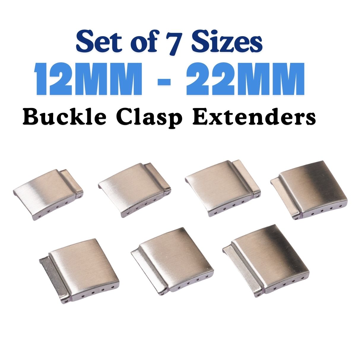 7x Size Set Bracelet Extender Watch Strap Extend Straps Buckles Extension Links