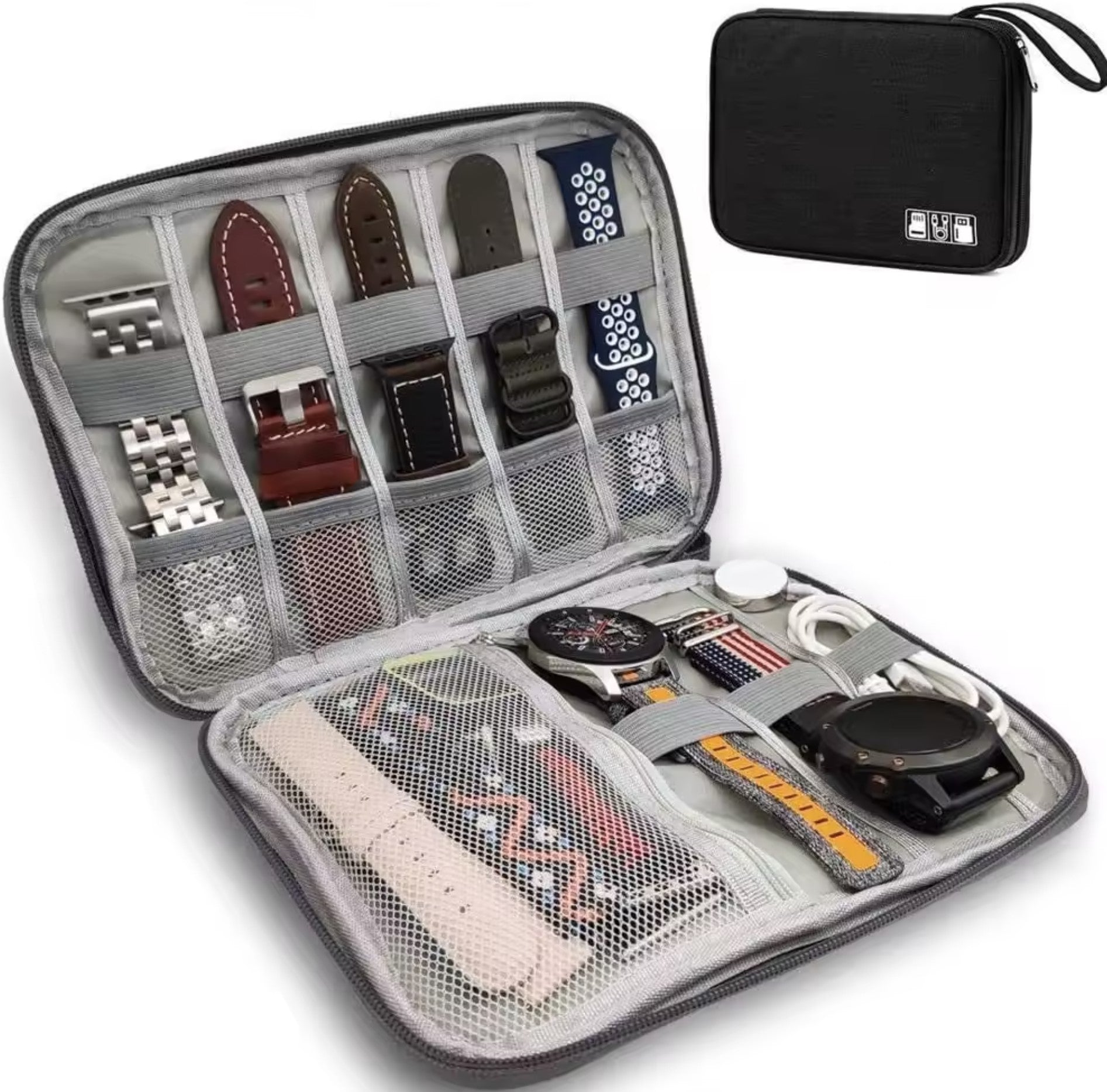 Smart Watch & Strap Storage Travel Bag Box Container Organizer Band Holder New