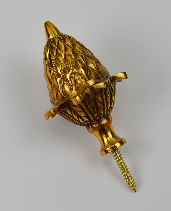 BRASS Acorn finial clock cases decoration 83mm high old clocks long case mantle