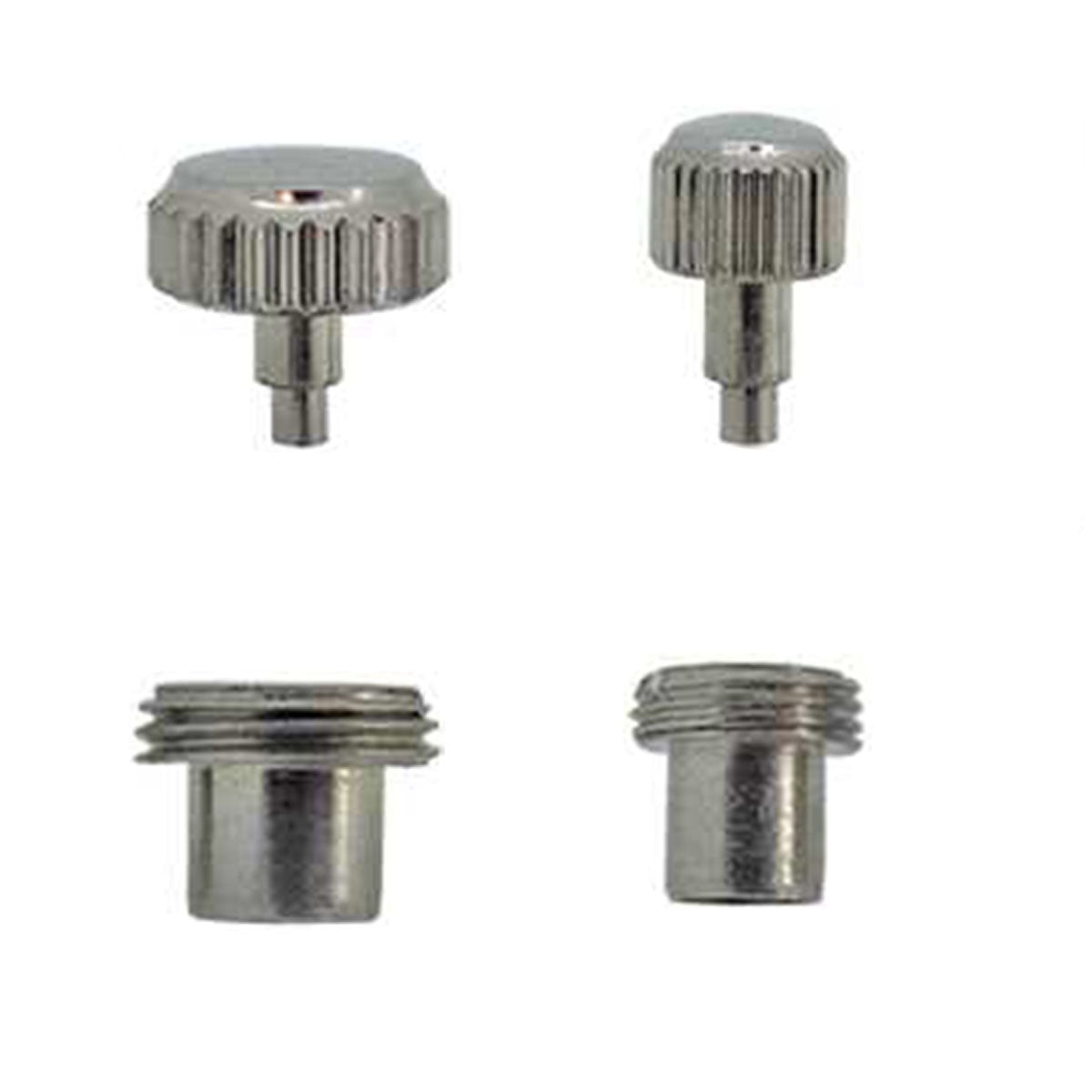 Screw Down Watch Crowns & Tube Locking Stainless Steel Winding Tap 9 Spare Crown