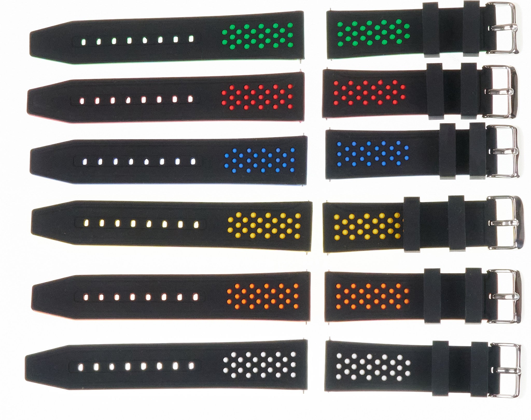 Quality Sports Silicone Rubber Watch Strap Diver Water QUICK FIT 20mm 22mm 24mm