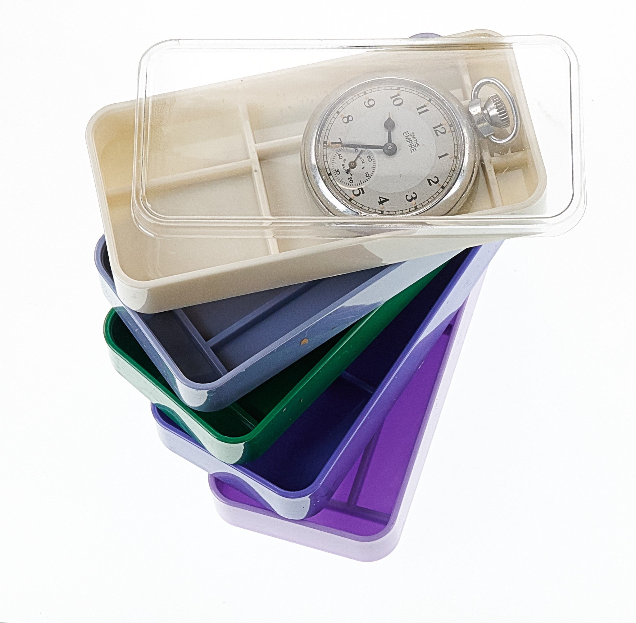 Stackable Parts Containers Watchmakers Movement Dust Cover Watch Repairs Storage