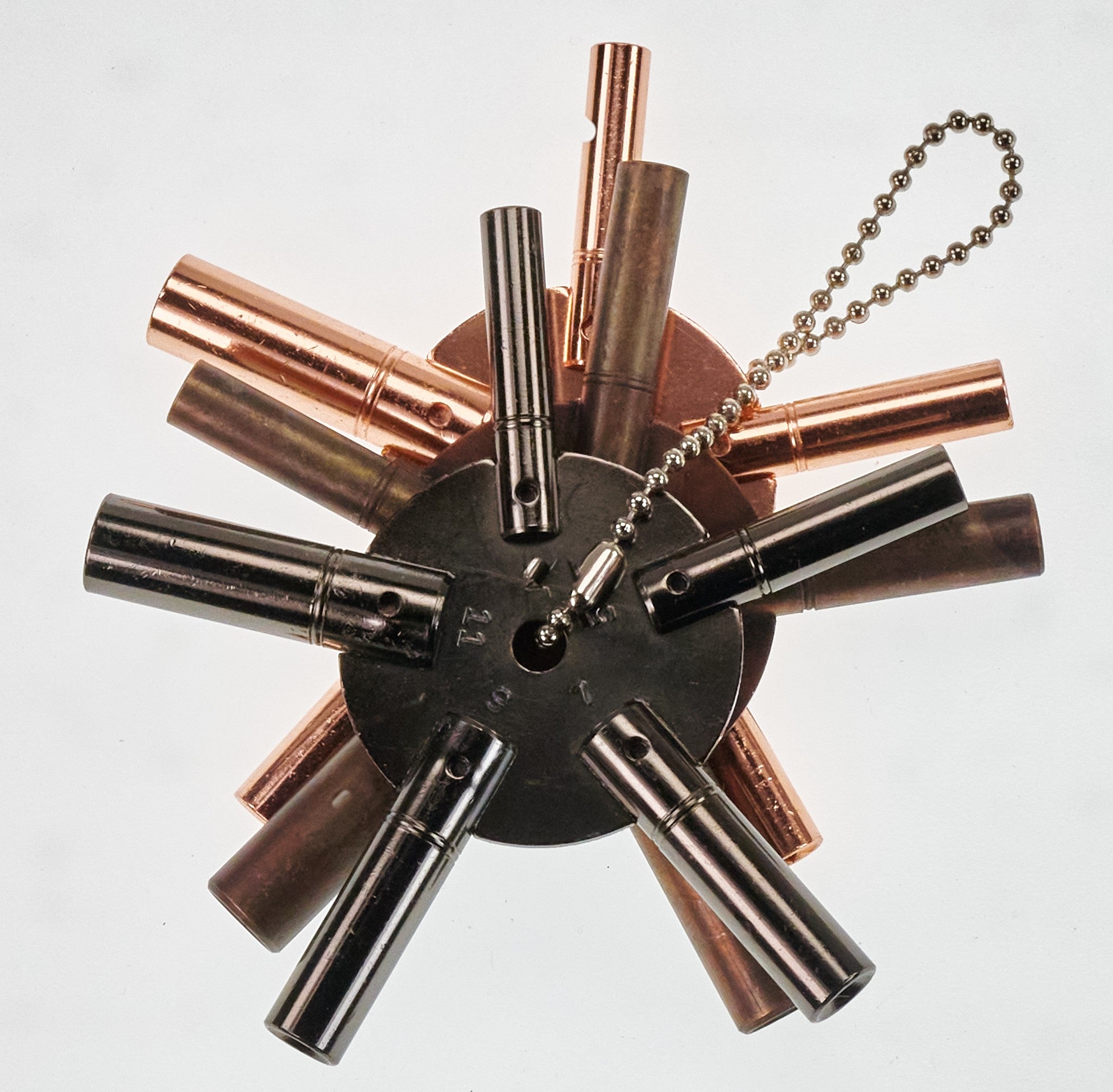 Set 3x Clock Winding Keys Spider All Sizes Wind Old Clocks Winders Odds Evens