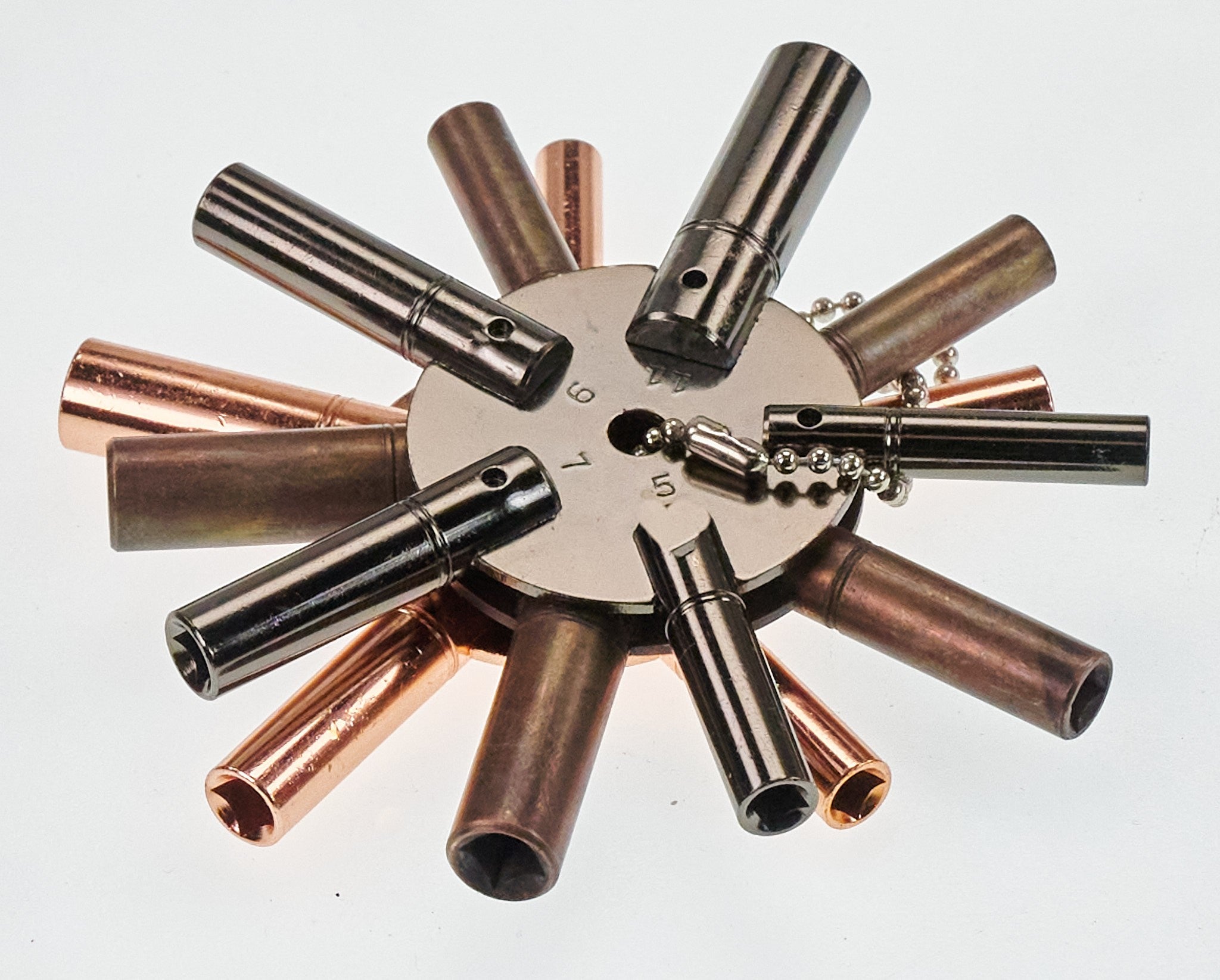 Set 3x Clock Winding Keys Spider All Sizes Wind Old Clocks Winders Odds Evens