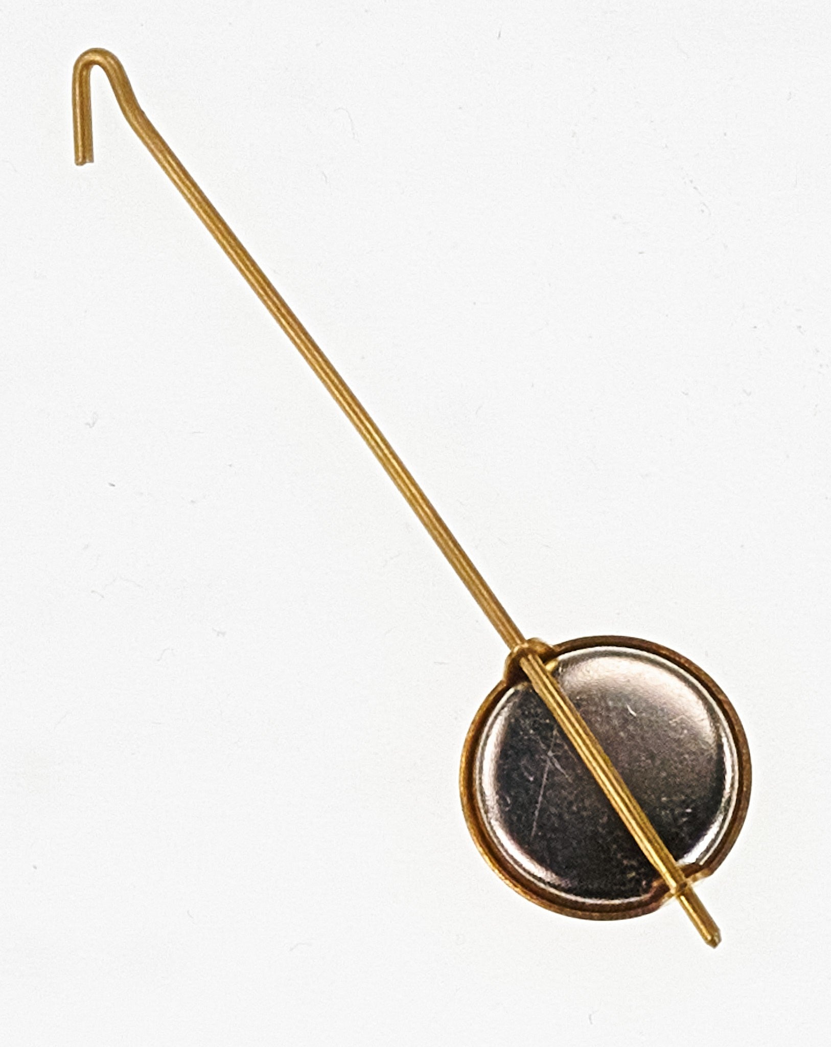 Clock Pendulum Small Brass 17mm Diameter Rod 64mm Long Bob Wire Parts Repair New