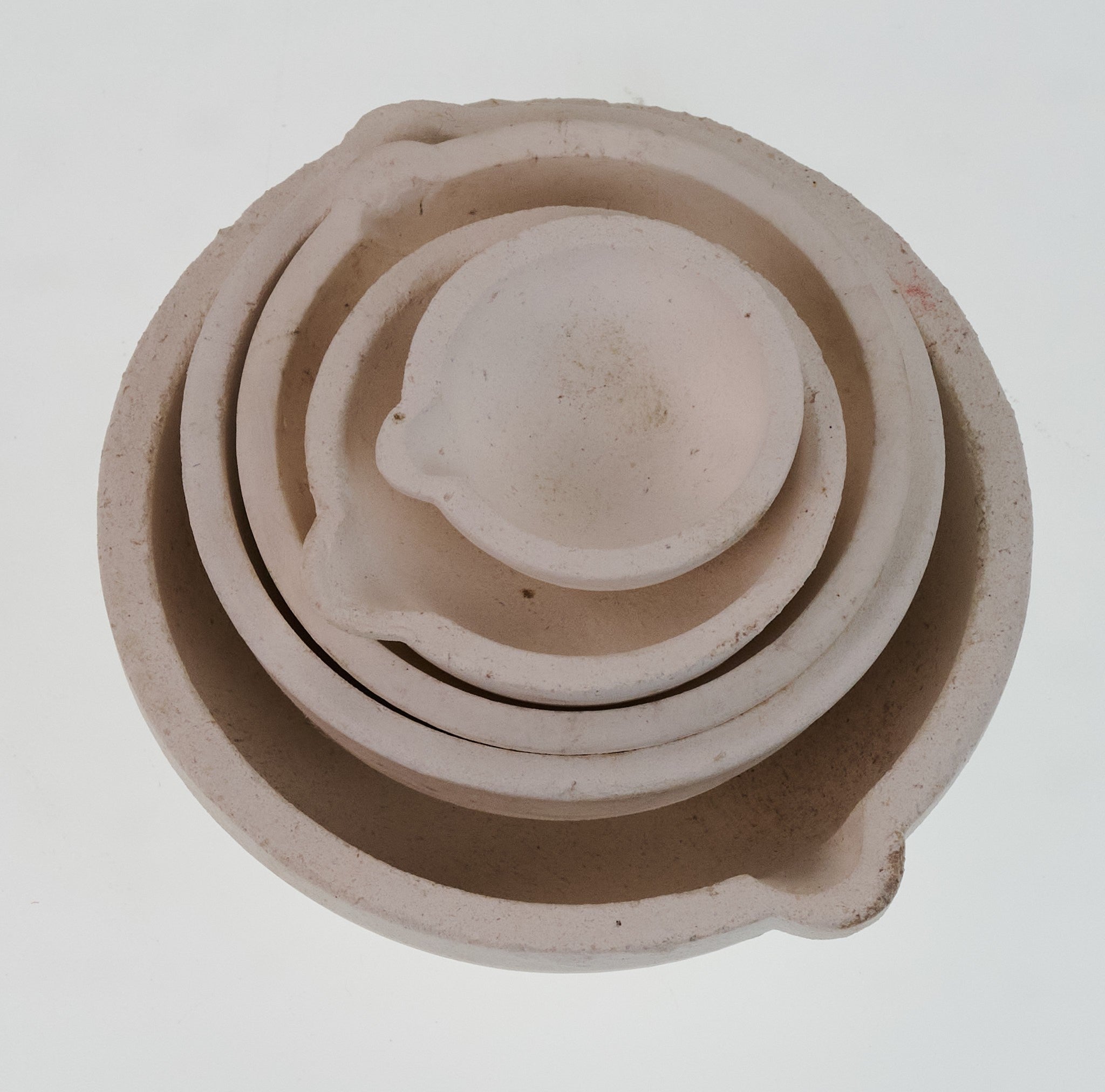 5X Set Ceramic Crucible Melting Dish Melt Casting Metal Gold Copper Silver Bowl