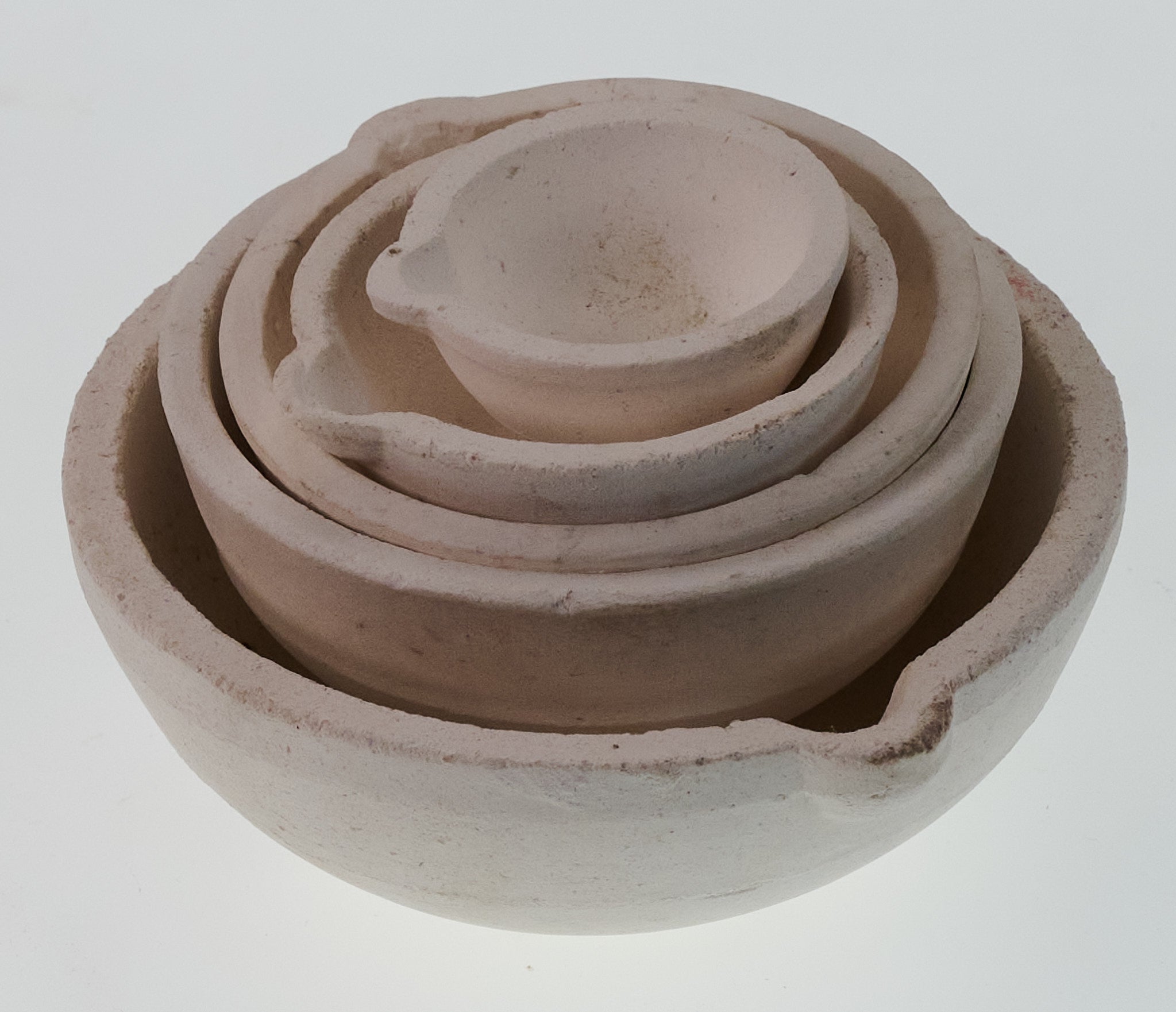 5X Set Ceramic Crucible Melting Dish Melt Casting Metal Gold Copper Silver Bowl