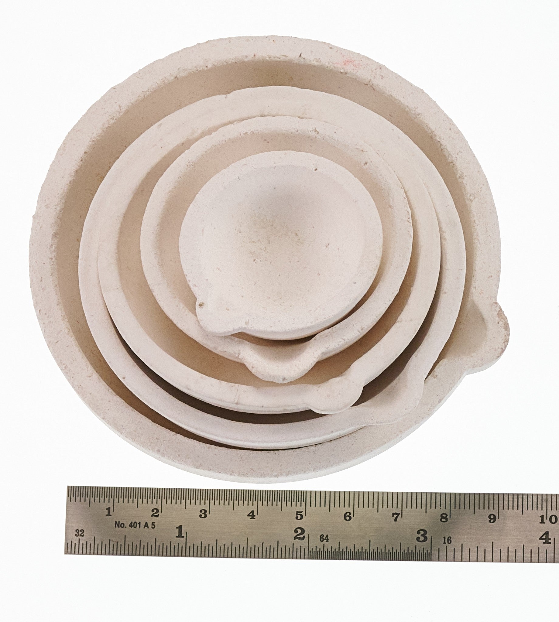 5X Set Ceramic Crucible Melting Dish Melt Casting Metal Gold Copper Silver Bowl