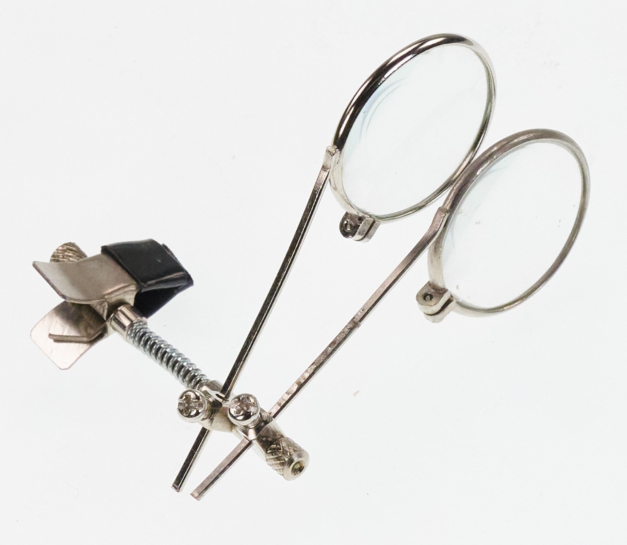 Eye Loupe Spectacles Glasses Clip On Double Lens 3.3x Magnifier Eyeglass Jewelry