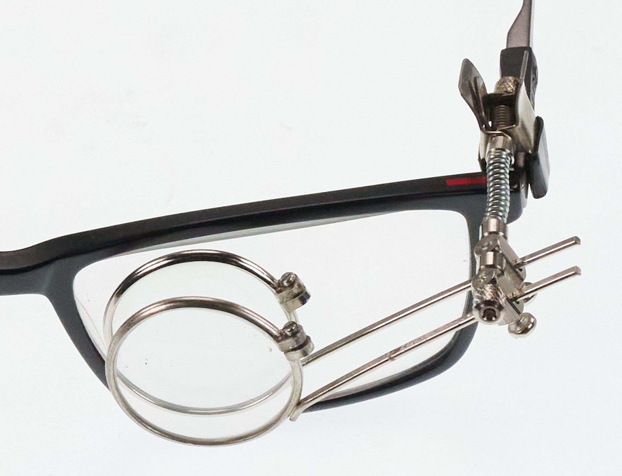 Eye Loupe Spectacles Glasses Clip On Double Lens 3.3x Magnifier Eyeglass Jewelry