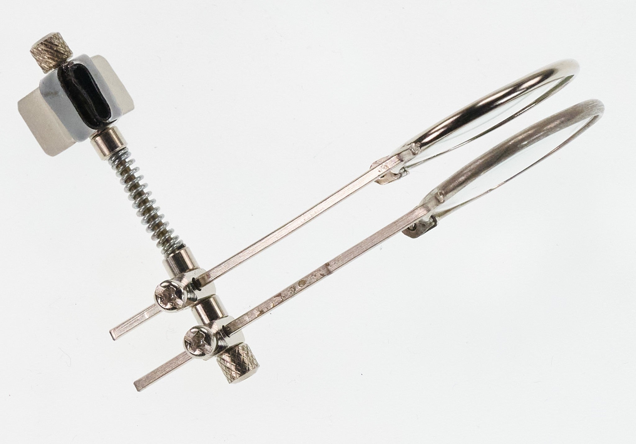 Eye Loupe Spectacles Glasses Clip On Double Lens 3.3x Magnifier Eyeglass Jewelry