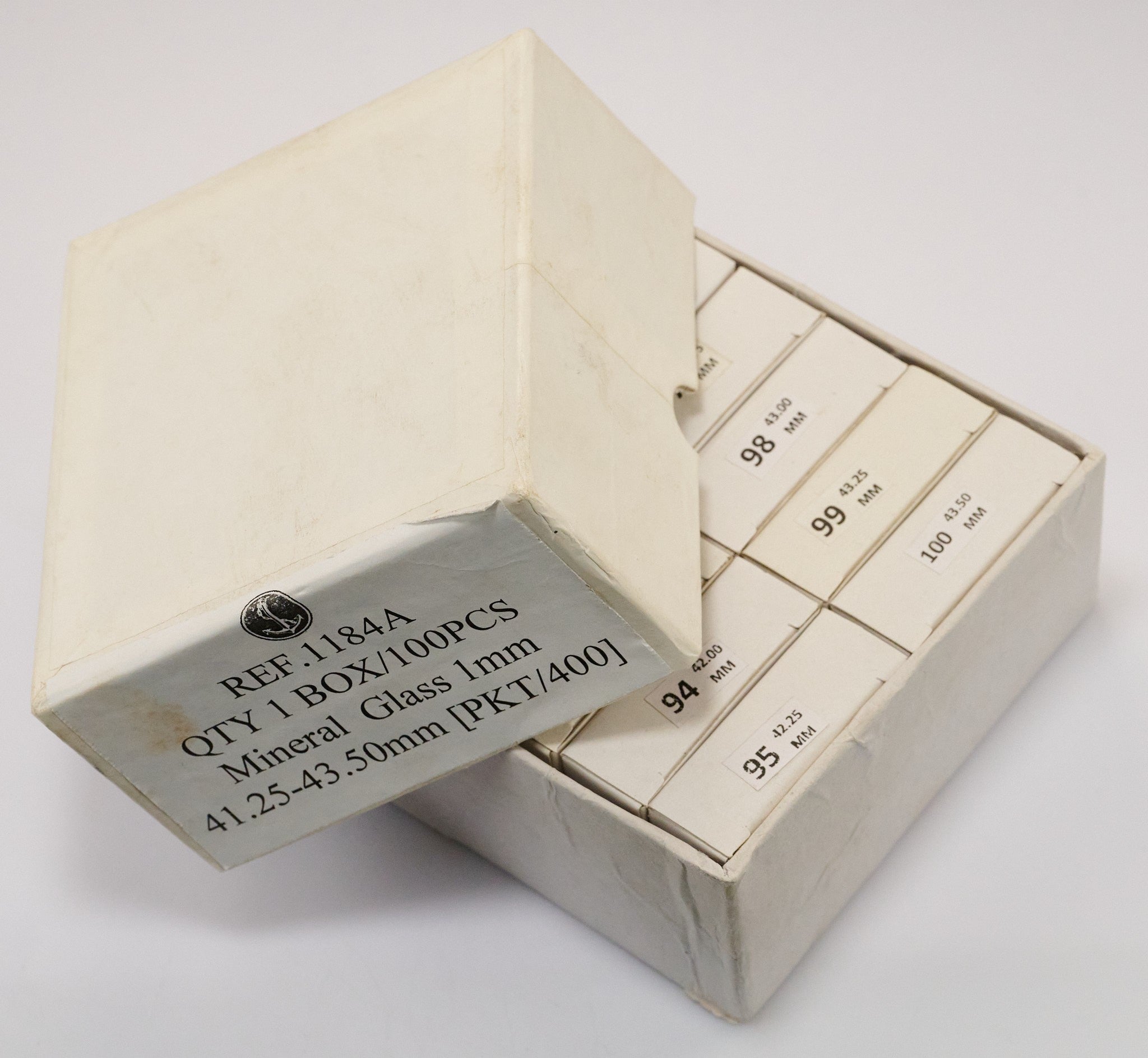 100x XL Extra Large Flat Mineral Glass Watch Crystal 41.25mm - 43.5mm Jumbo Set