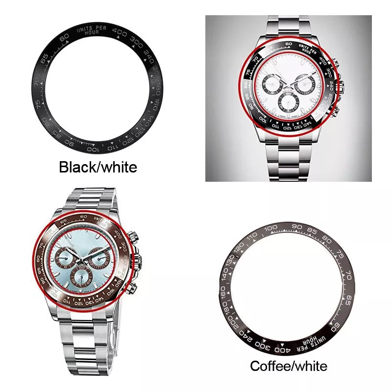 Watch Bezel Insert For Rolex Daytona Ceramic Ring Adhesive Fitting 38mm 116500