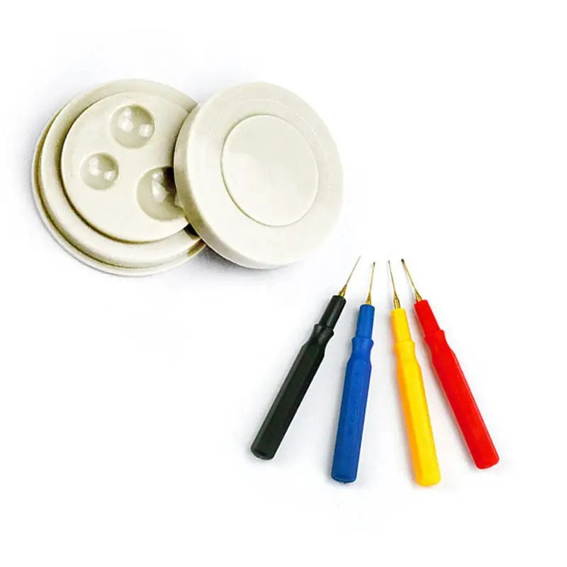 4x Oil & Grease Pins Oiling Set Watch Watchmakers Cup Holder Container Parts New