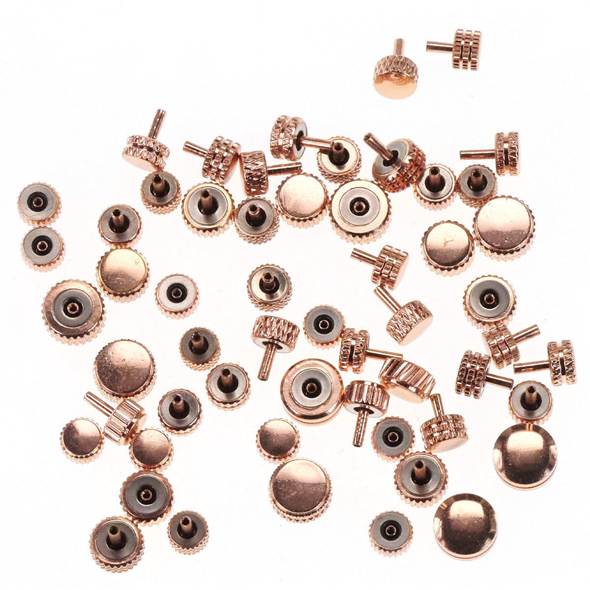 Quality Rose Gold 50x Watch Crowns Large Size Spares Repairs Parts Watchmakers