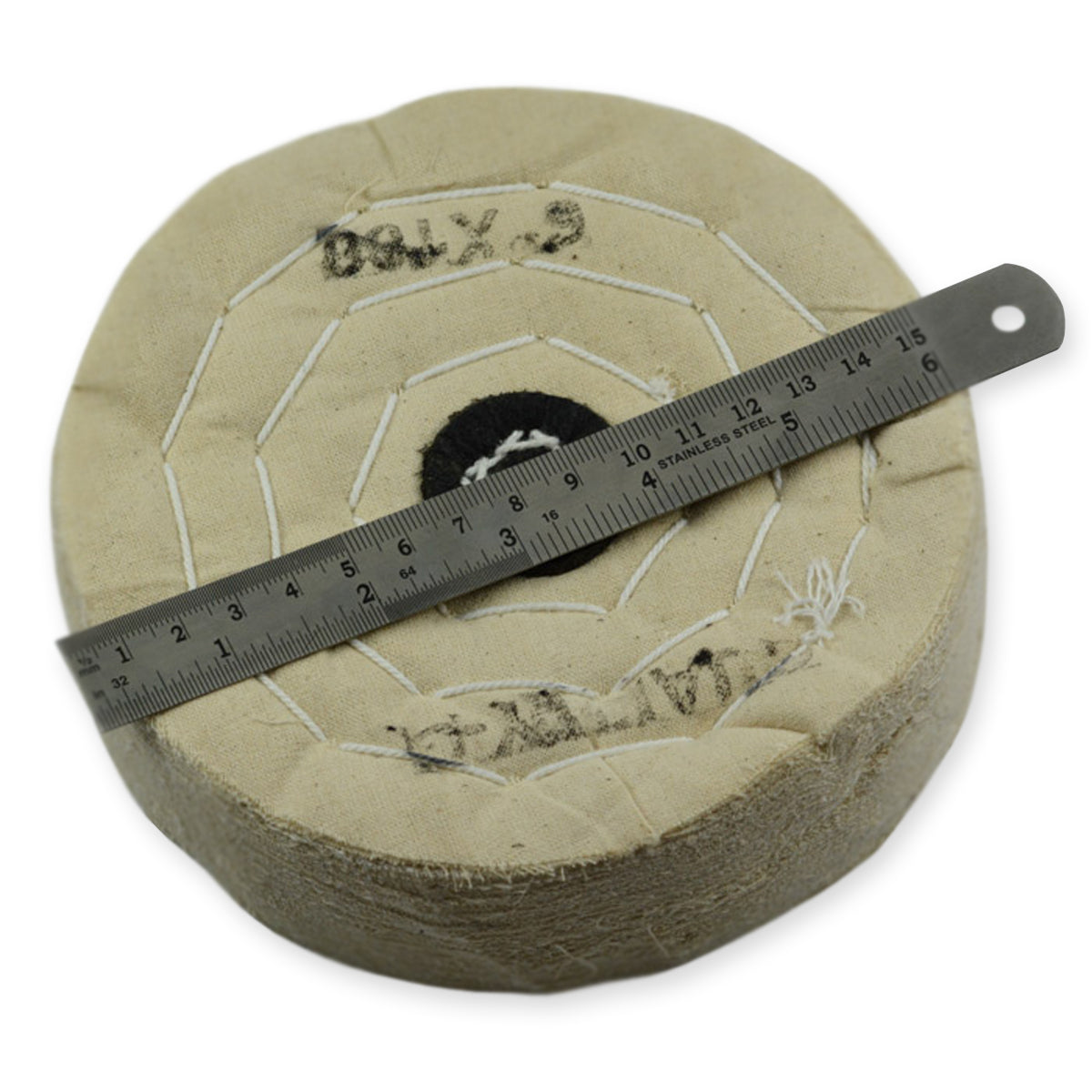 Calico polisshing buffing mop large 6" 100 folds polish mops wheel arbour cloth