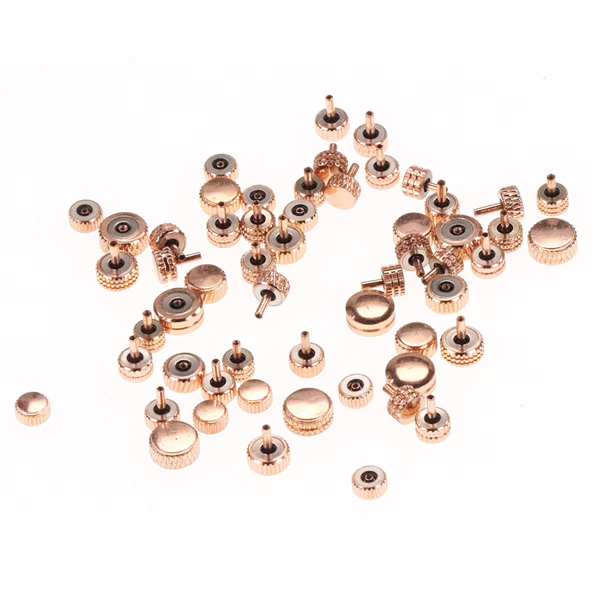 Quality Rose Gold 50x Watch Crowns Large Size Spares Repairs Parts Watchmakers