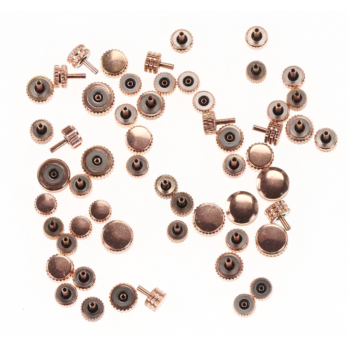 Quality Rose Gold 50x Watch Crowns Large Size Spares Repairs Parts Watchmakers