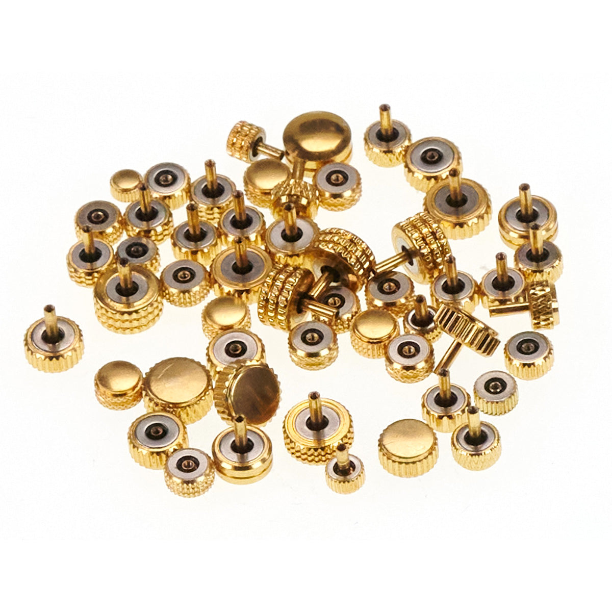 Quality Gold Plated 50x Watch Crowns Large Size Spares Repairs Parts Watchmakers