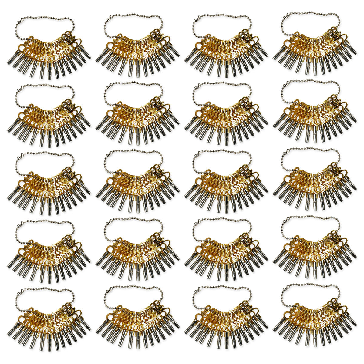 20 SETS Of 14x Pocket Watch Keys 00-12 Tools Brass Winder Winding Keys Vintage