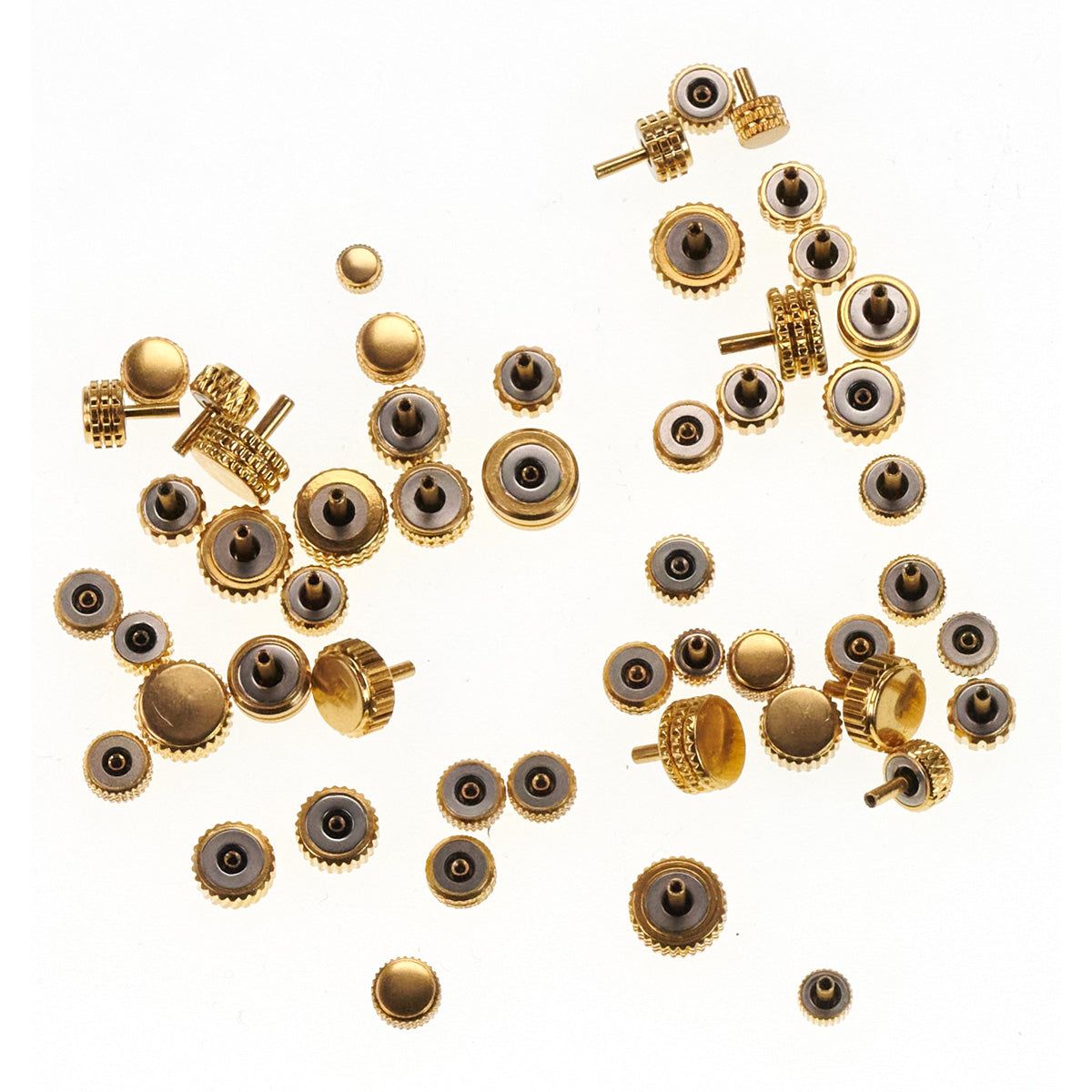 Quality Gold Plated 50x Watch Crowns Large Size Spares Repairs Parts Watchmakers