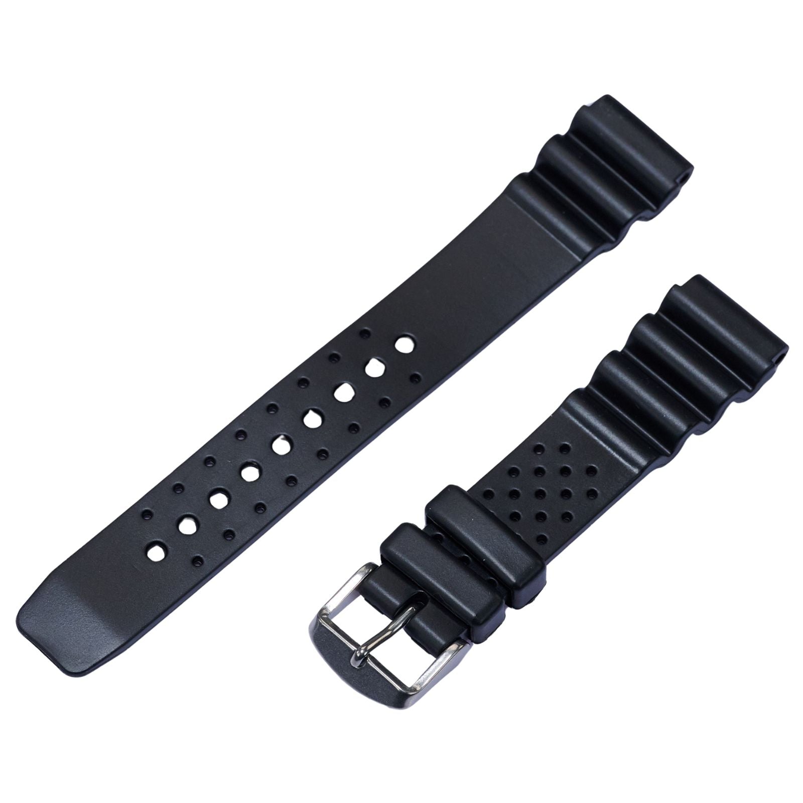 XL Extra Large Black Divers Scuba Diving Watch Strap For Seiko Rubber Dive Band